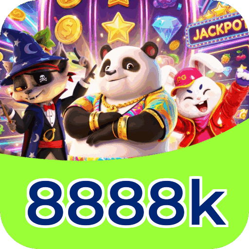 Interface do aplicativo 8888k mostrando jogos disponíveis no iOS e Android